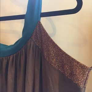 One shoulder dress with shimmer detail